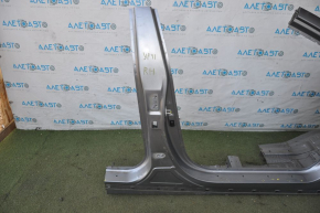 Front quarter right Hyundai Sonata 11-15 silver with central pillar, pokes