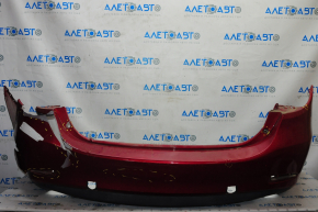Rear bumper bare Mazda 6 13-17 usa red 41V, missing fragments, torn, broken, pressed, scratched
