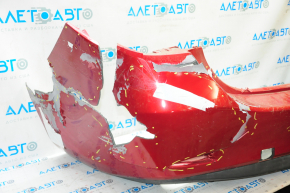 Rear bumper bare Mazda 6 13-17 usa red 41V, missing fragments, torn, broken, pressed, scratched