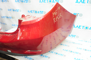 Rear bumper bare Mazda 6 13-17 usa red 41V, missing fragments, torn, broken, pressed, scratched