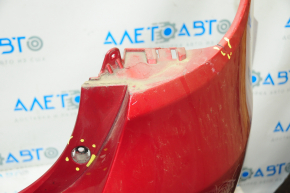 Rear bumper bare Mazda 6 13-17 usa red 41V, missing fragments, torn, broken, pressed, scratched