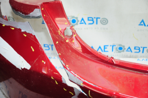 Rear bumper bare Mazda 6 13-17 usa red 41V, missing fragments, torn, broken, pressed, scratched