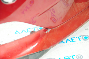 Front bare bumper Mazda 6 13-17 without washers and parking sensors, red 41V, broken fastening, pressed, scratched