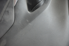 Door trim card rear left Mazda 6 13-15 black with black insert leather, armrest leather, scratches