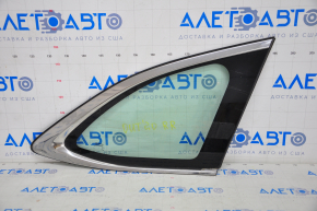 Window blind glass rear right Subaru Outback 20-23 green, with chrome molding