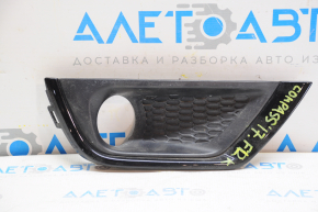 Right bumper grille Jeep Compass 17-21 with molding gloss, under fog lights