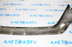 Front bumper molding upper Nissan Rogue 17-20 black, broken fasteners, scratches