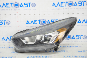 Headlight front left complete Ford Escape MK3 17-19 rest, halogen+led, dark, varnish used