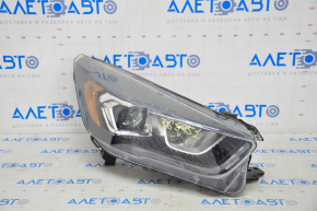 Headlight front right bare Ford Escape MK3 17-19 rest, halogen+led, dark, TYC, varnish used