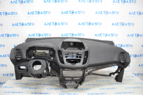 Torpedo front panel with AIRBAG Ford Escape MK3 17-19 rest, black, scratch