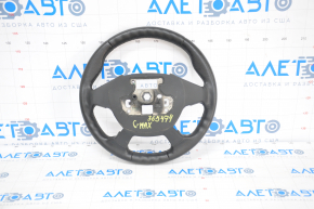 Naked steering wheel Ford C-max MK2 13-18 leather black, worn