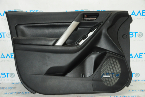 Door trim card front left Subaru Forester 14-16 SJ black with black insert leather, armrest leather, harman kardon
