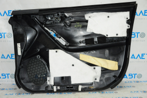 Door trim card front left Subaru Forester 14-16 SJ black with black insert leather, armrest leather, harman kardon
