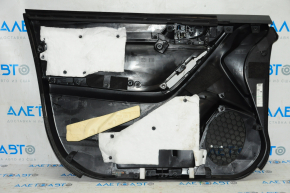 Door trim card front right Subaru Forester 14-16 SJ black with black insert leather, armrest leather, harman kardon