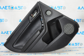 Door trim card rear left Subaru Forester 14-15 SJ black with black insert leather, armrest leather, harman kardon, scratches