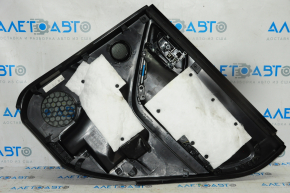 Door trim card rear left Subaru Forester 14-15 SJ black with black insert leather, armrest leather, harman kardon, scratches