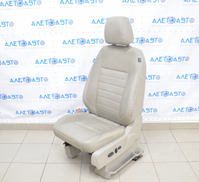 Driver's seat Ford C-max MK2 13-16 with airbag, electric, leather beige cracked leather seat