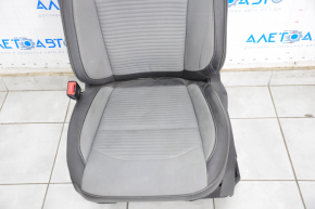 Driver's seat Ford Escape MK3 13-14 with airbag, electric, leather + cloth, black-gray, chemically treated
