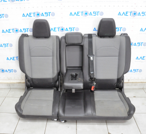 Rear row of seats 2 row Ford Escape MK3 17-15 leather black-gray, dry-cleanable
