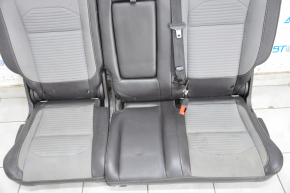 Rear row of seats 2 row Ford Escape MK3 17-15 leather black-gray, dry-cleanable