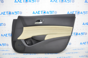 Door trim card front right Acura ILX 13-15 leather black + beige