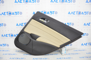 Door trim card rear right Acura ILX 13-15 leather black + beige