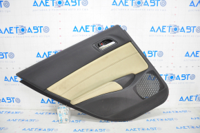 Door trim card rear left Acura ILX 13-15 leather black + beige