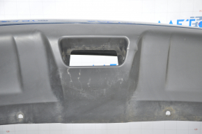Rear bumper bare Nissan Rogue 14-16 blue dented from below, scratches
