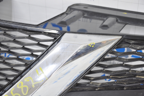 Radiator grill grill Nissan Rogue 14-15 without a camera with an emblem swelled chrome, pokes