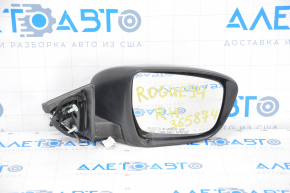 Side mirror right Nissan Rogue 14-16 5 pins, turn signal, blue