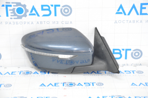 Side mirror right Nissan Rogue 14-16 5 pins, turn signal, blue
