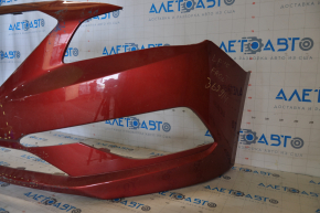 Front bumper bare Hyundai Sonata 15-17 SE usa red scratches, broken fasteners