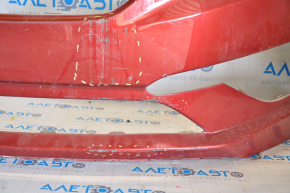 Front bumper bare Hyundai Sonata 15-17 SE usa red scratches, broken fasteners