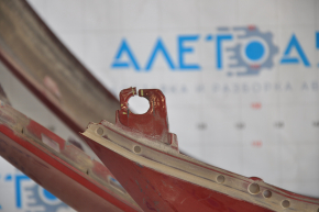 Front bumper bare Hyundai Sonata 15-17 SE usa red scratches, broken fasteners