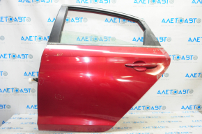 Door assembly rear left Hyundai Sonata 15-19 red TR, bumpers