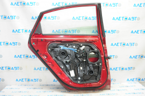 Door assembly rear left Hyundai Sonata 15-19 red TR, bumpers