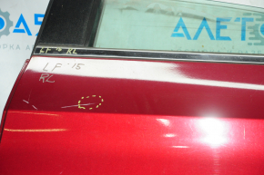 Door assembly rear left Hyundai Sonata 15-19 red TR, bumpers