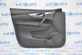 Door trim card front left Nissan Rogue 14-16 black, graphite insert, break