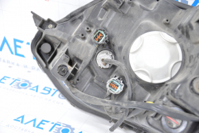 Headlight front right Nissan Rogue 14-16 bare halogen, for polishing