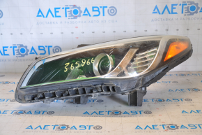 Headlight front left bare Hyundai Sonata 15-17 halogen with mount, cobweb, scratches