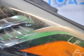 Headlight front left bare Hyundai Sonata 15-17 halogen with mount, cobweb, scratches