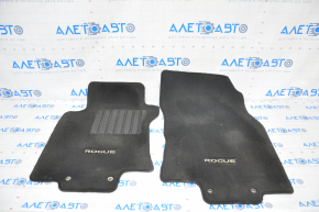 Set of floor mats Nissan Rogue 14-20 cloth black