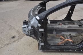 Front left quarter Chevrolet Volt 11-15 black on the body, dented, side member sawed off