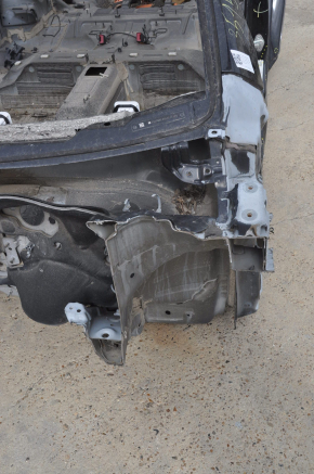 Front left quarter Chevrolet Volt 11-15 black on the body, dented, side member sawed off