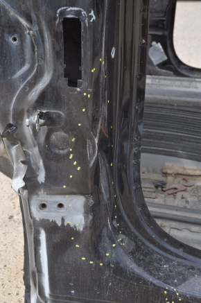 Front left quarter Chevrolet Volt 11-15 black on the body, dented, side member sawed off