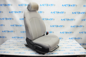 Passenger seat Hyundai Sonata 15-17 without airbag, mechanical, gray cloth, dry-cleanable