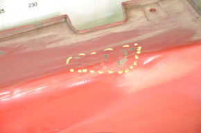 Right threshold Hyundai Sonata 15-17 SE fastening is torn off, scratches, defect of the second fastening