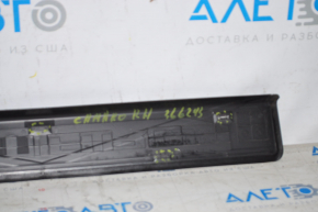 Door sill trim front right Chevrolet Camaro 16- coupe exterior, black, scratches, broken fastener