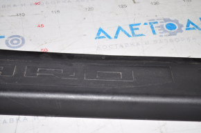 Door sill trim front right Chevrolet Camaro 16- coupe exterior, black, scratches, broken fastener
