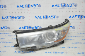 Headlight front left Toyota Highlander 14-16 bare, light, halogen, for polishing